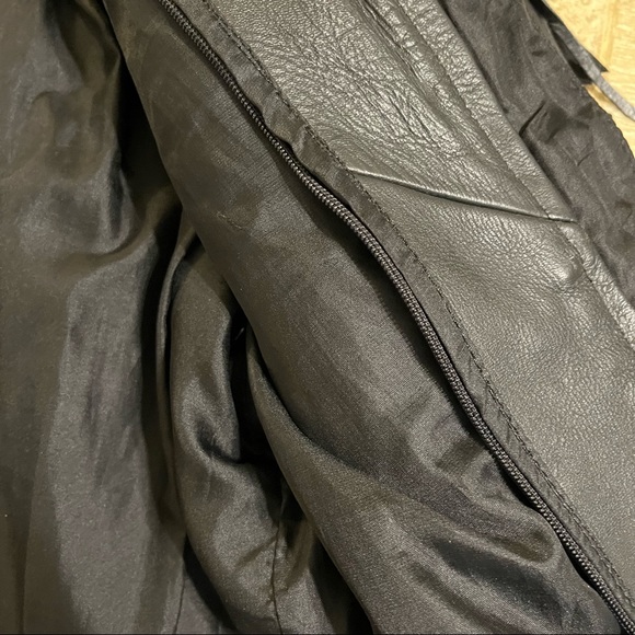 SHAF Leather Collections Black Fringe Purple Roses Jacket Iron Horse 96 Size XXL - Picture 7 of 16